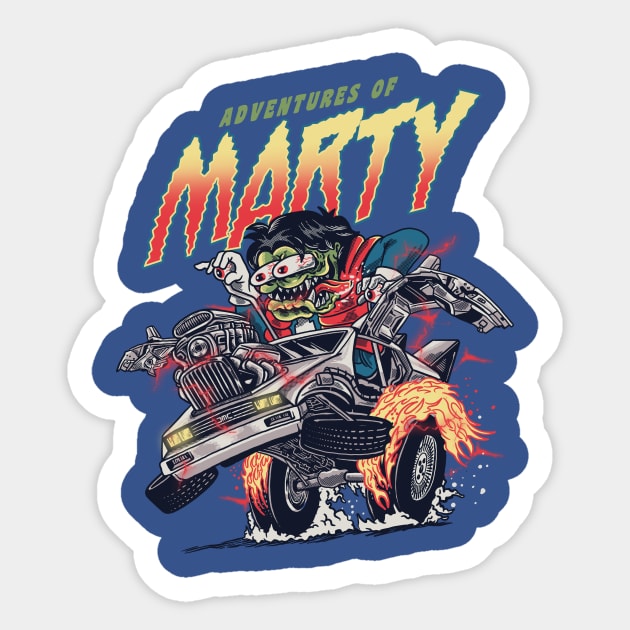 adventures of marty Sticker by art of gaci